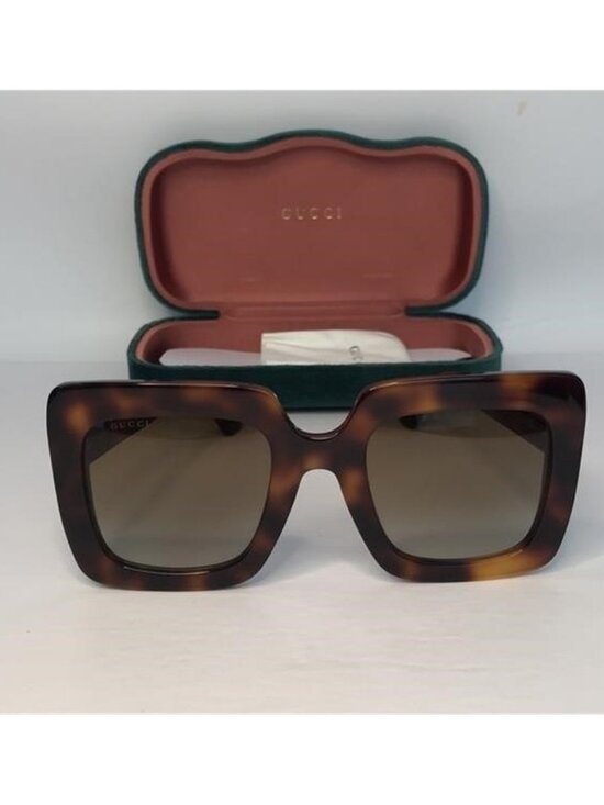?- New - GUCCI Brown Gradient Rectangular Ladies Sunglasses GG0328S 002 53 main image 7